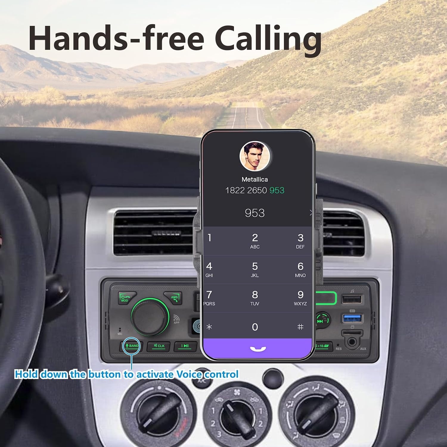 1-DIN Autoradio Bluetooth met Telefoonhouder & App-Bediening - 59% Korting