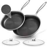 KOKHUB RVS Koekenpan met deksel - 28 cm - Antiaanbaklaag - Geschikt voor inductie