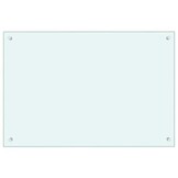 vidaXL Spatscherm keuken 90x60 cm gehard glas wit