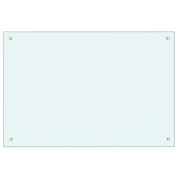 vidaXL Spatscherm keuken 90x60 cm gehard glas wit