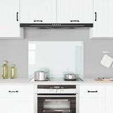 vidaXL Spatscherm keuken 90x60 cm gehard glas wit