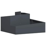 vidaXL Tuin Bloempot Antraciet 80 x 80 x 50 cm Koudgewalst staal