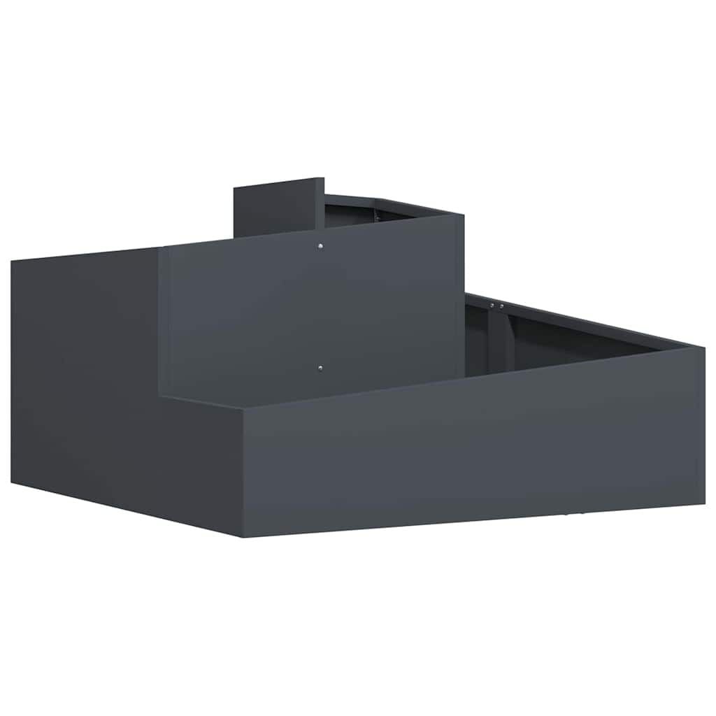 vidaXL Tuin Bloempot Antraciet 80 x 80 x 50 cm Koudgewalst staal