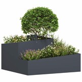 vidaXL Tuin Bloempot Antraciet 80 x 80 x 50 cm Koudgewalst staal