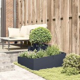 vidaXL Tuin Bloempot Antraciet 80 x 80 x 50 cm Koudgewalst staal