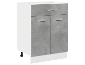 Betongrijze Onderkast met Lade 60x46x81,5 cm - 59% Korting