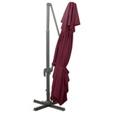vidaXL Zweefparasol met dubbel dak 400x300 cm bordeauxrood