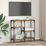 vidaXL Wandtafel met plank Oud Hout 80 x 29 x 75 cm Bewerkt hout