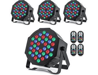 4x LED Par Lichtset 36 LED RGB met Korting (34%)