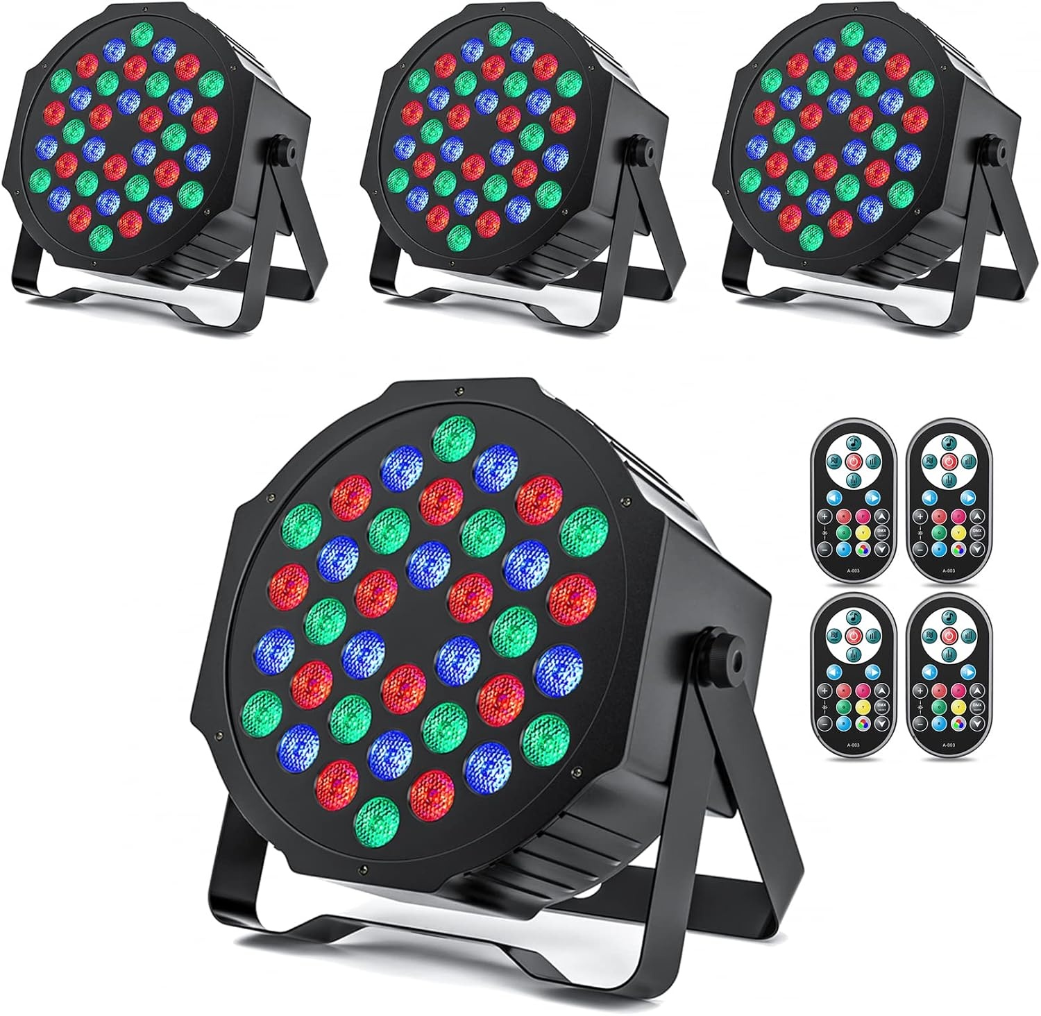 4x LED Par Lichtset 36 LED RGB met Korting (34%)