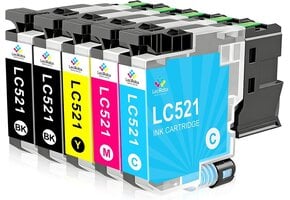 52% Korting: Inktcartridges LC-521 5-pack voor Brother Printers