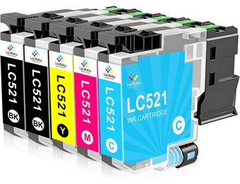 5-pack Inktcartridges LC-521 voor Brother Printers - 29% Korting