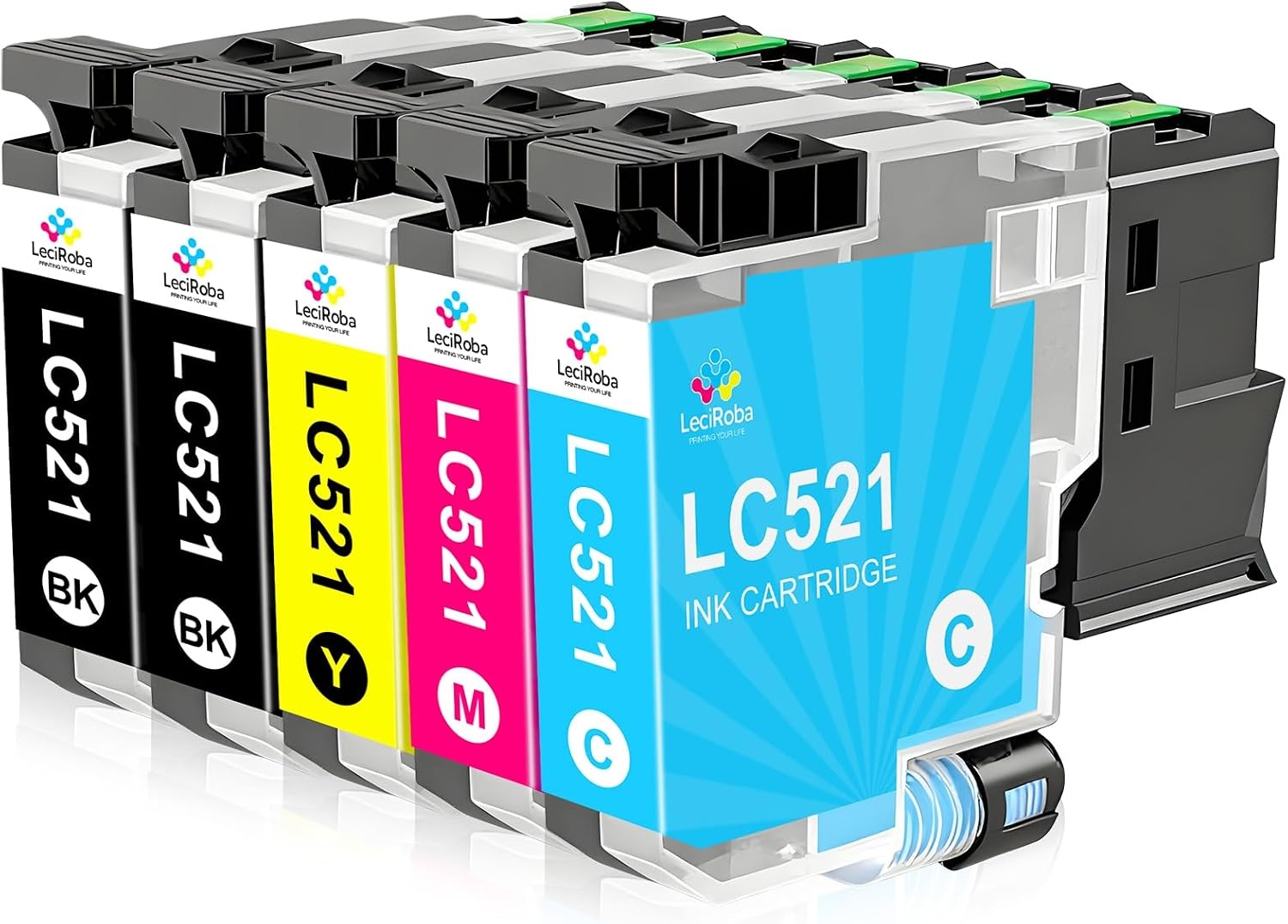 5-pack Inktcartridges LC-521 voor Brother Printers - 29% Korting