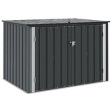 vidaXL Tuinopslagdoos Zwart 151,5 x 107 x 100 cm Staal