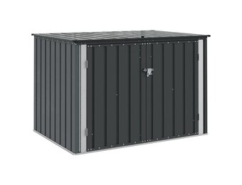 vidaXL Tuinopslagdoos Zwart 151,5 x 107 x 100 cm Staal