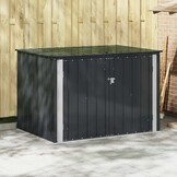vidaXL Tuinopslagdoos Zwart 151,5 x 107 x 100 cm Staal