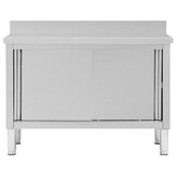 Werktafel RVS met Schuifdeuren - 120x50cm - 60% Korting