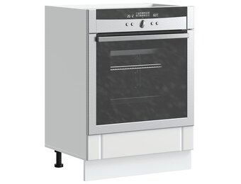 vidaXL Ovenkast Lucca bewerkt hout wit