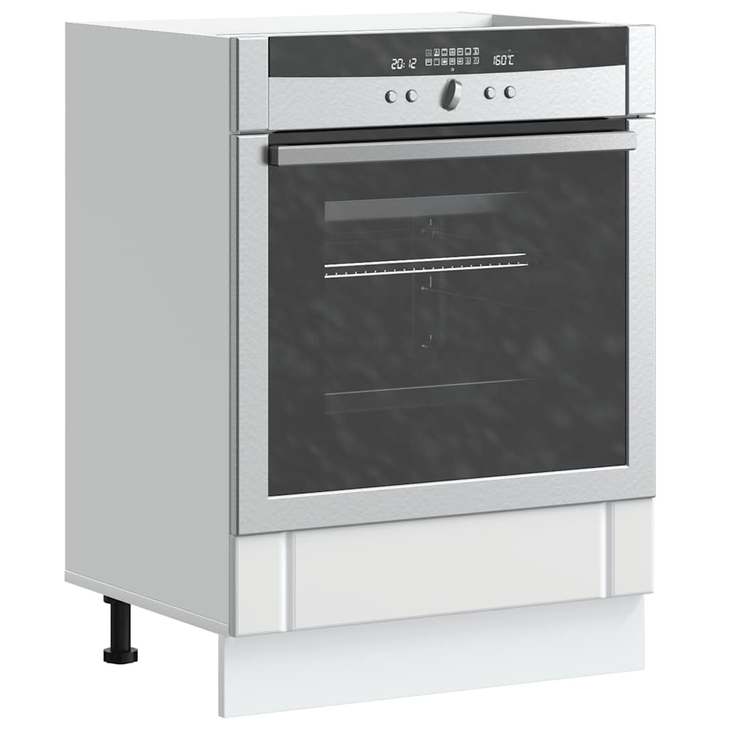 vidaXL Ovenkast Lucca bewerkt hout wit