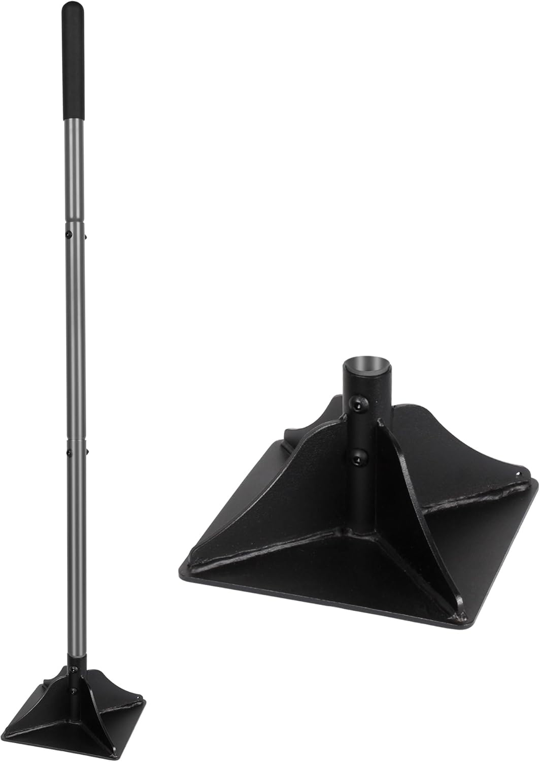 Walensee Stalen stamper met 48 inch stalen handvat 8 "x 8" Tuin Sabotage met Rubber Grip voor Laborsaving All-Steel Sabotage Heavy Duty Ideaal Tool voor het nivelleren van grond installeren