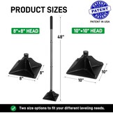 Walensee Stalen stamper met 48 inch stalen handvat 8 "x 8" Tuin Sabotage met Rubber Grip voor Laborsaving All-Steel Sabotage Heavy Duty Ideaal Tool voor het nivelleren van grond installeren