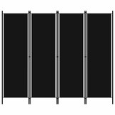vidaXL Kamerscherm met 4 panelen 200x180 cm zwart