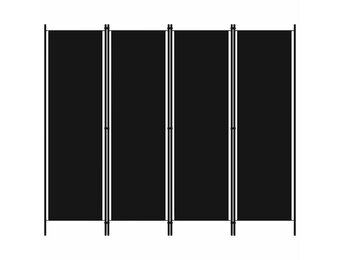 vidaXL Kamerscherm met 4 panelen 200x180 cm zwart