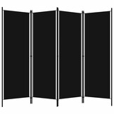 vidaXL Kamerscherm met 4 panelen 200x180 cm zwart