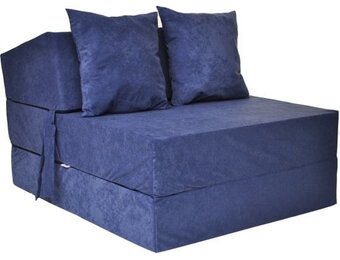Logeermatras Navy Blue - opvouwbaar matras - 200x70x15 cm - campingmatras