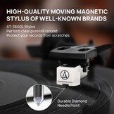 Retrolife Platenspeler met geïntegreerde luidsprekers, riemaandrijving, 33/45 omw/min, vinyl platenspeler, ondersteunt bluetooth-weergave met automatische stopfunctie, RCA Out en AUX-in geel-bruin