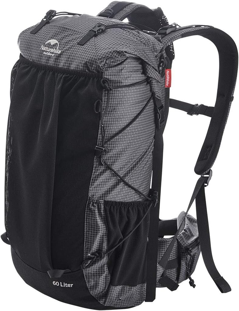 Naturehike Rock 65 liter wandelrugzak - Backpack met intern frame - Zwart
