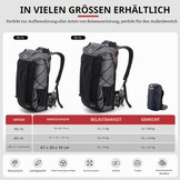 Naturehike Rock 65 liter wandelrugzak - Backpack met intern frame - Zwart