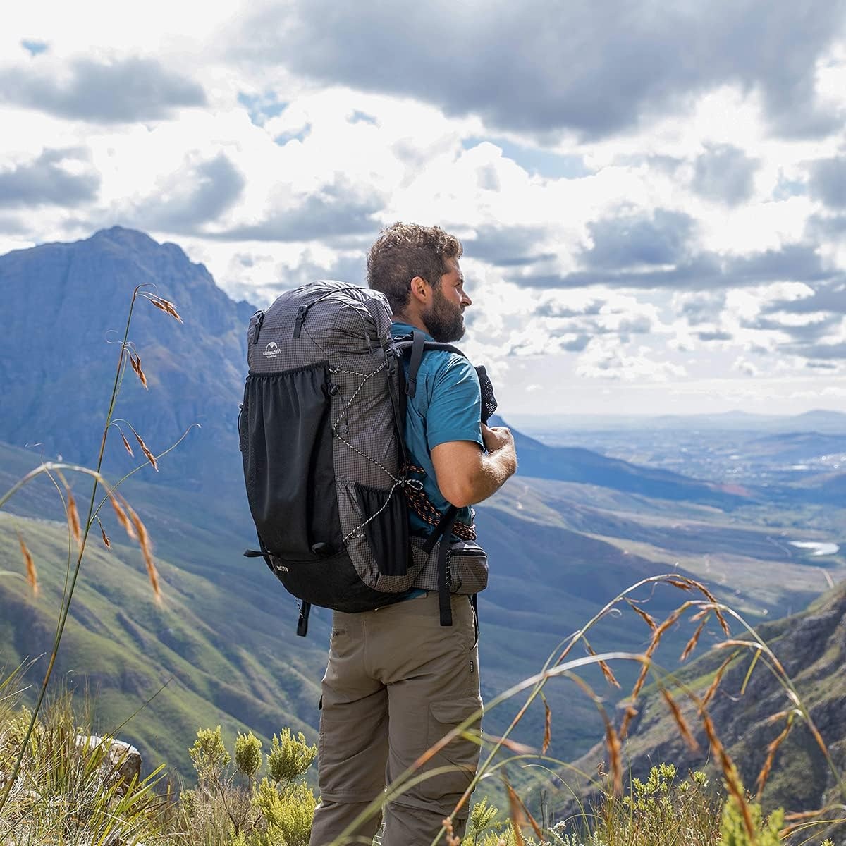 Naturehike Rock 65 liter wandelrugzak - Backpack met intern frame - Zwart