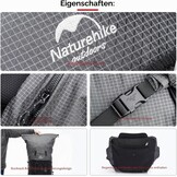 Naturehike Rock 65 liter wandelrugzak - Backpack met intern frame - Zwart