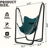 G TALECO GEAR Hangstoel met Standaard - Groen - 82 x 90 cm