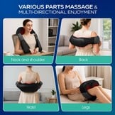 VOYOR-HEALTH Shiatsu rugmassageapparaat voor nek en schouders met warmte, schoudermassageapparaat met 4D Deep Tissue Kneedmassage voor lichaamsspierpijnverlichting gebruik thuis, auto, kantoor, PJ100