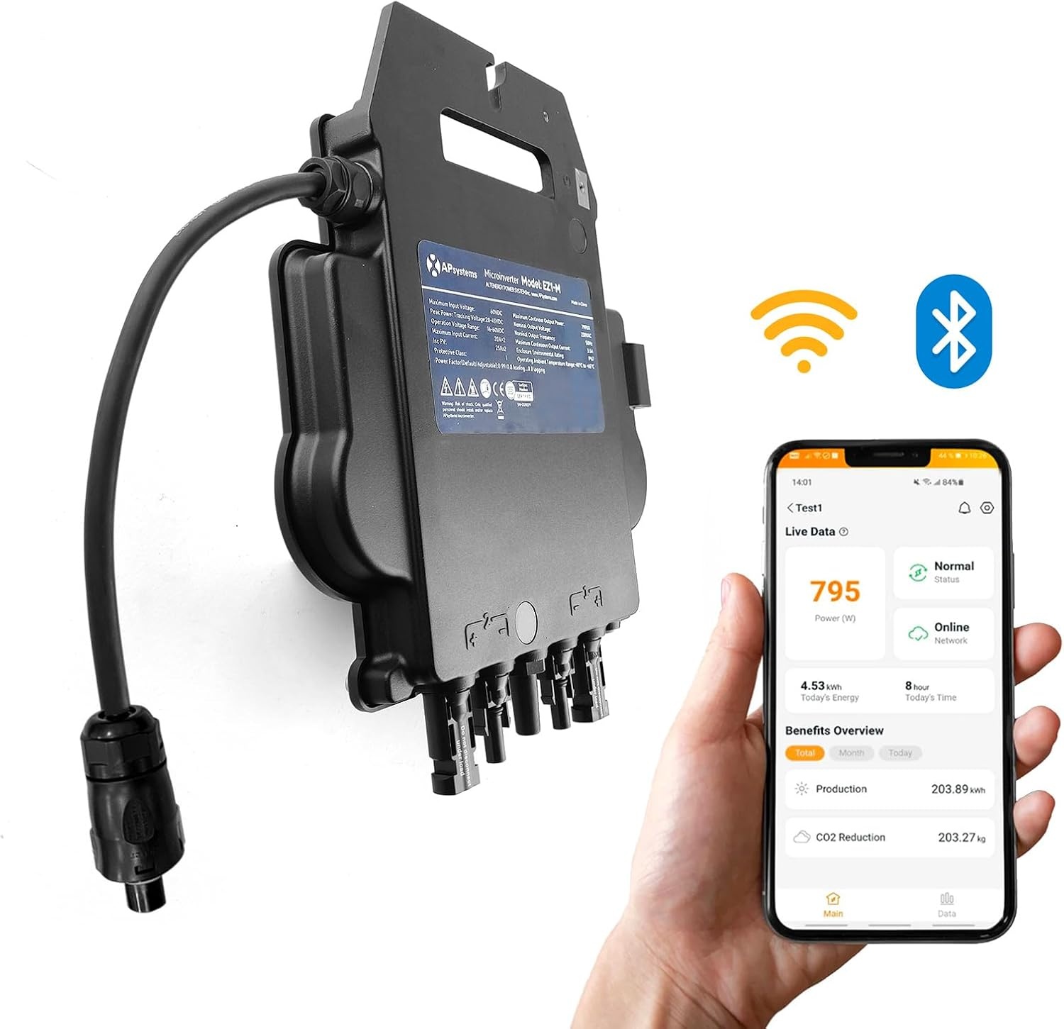 APsystems EZ1-M 800W Micro-omvormer voor Balkonkraftwerk - Wit