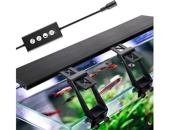 Aquarium Lights with Clip, 24/7 Mode LED Aquarium Light 7 Colors with 138 LEDs, 26W 1662lm Dimmable Aquarium LED Lighting with Timer