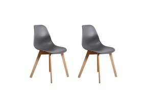Eetkamerstoelen Set van 2 KITO Grijs | 58% Korting