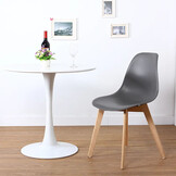 Eetkamerstoelen KITO - set van 2 eettafel stoelen - grijs
