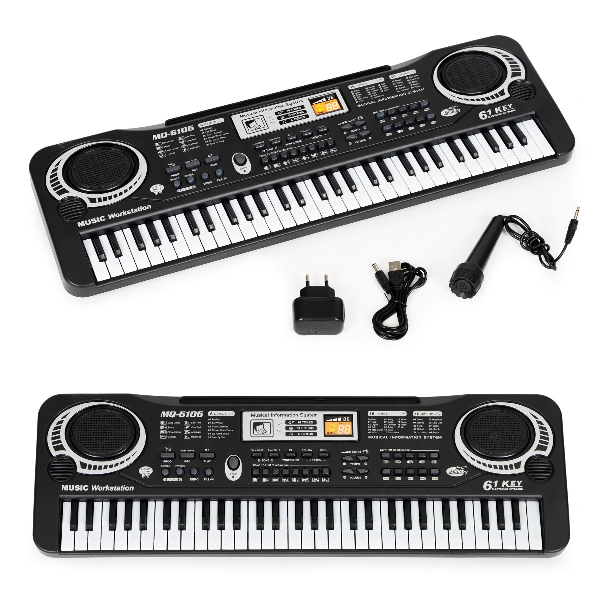 Kinder keyboard met microfoon - 54x17,5x6,5 cm -  35 functies