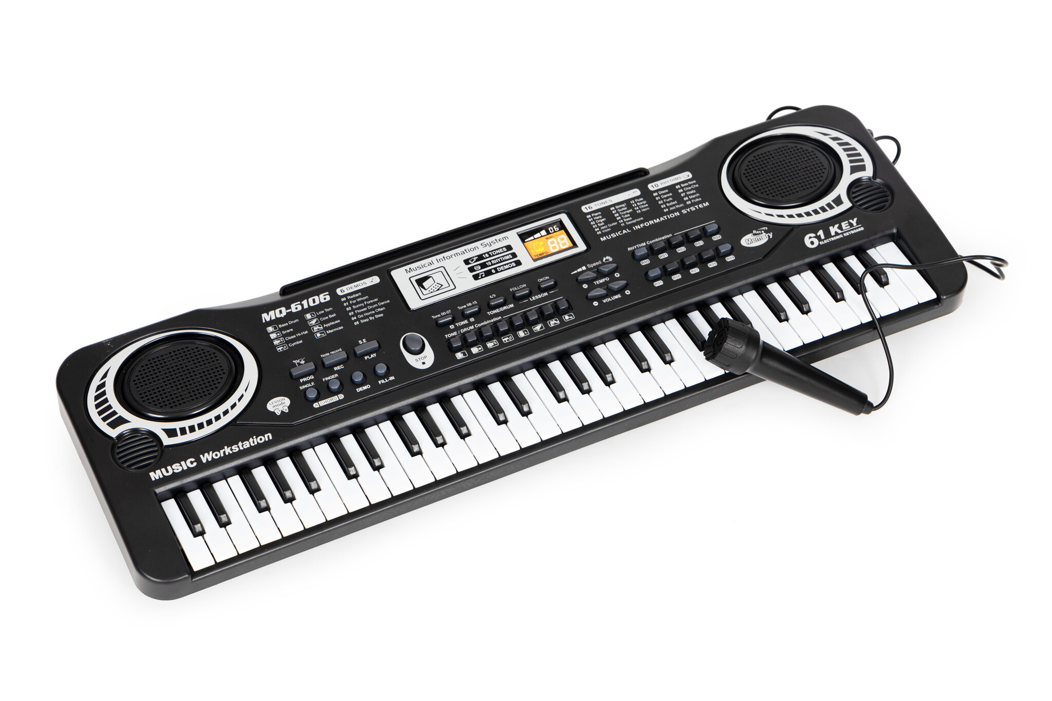 Kinder keyboard met microfoon - 54x17,5x6,5 cm - 35 functies