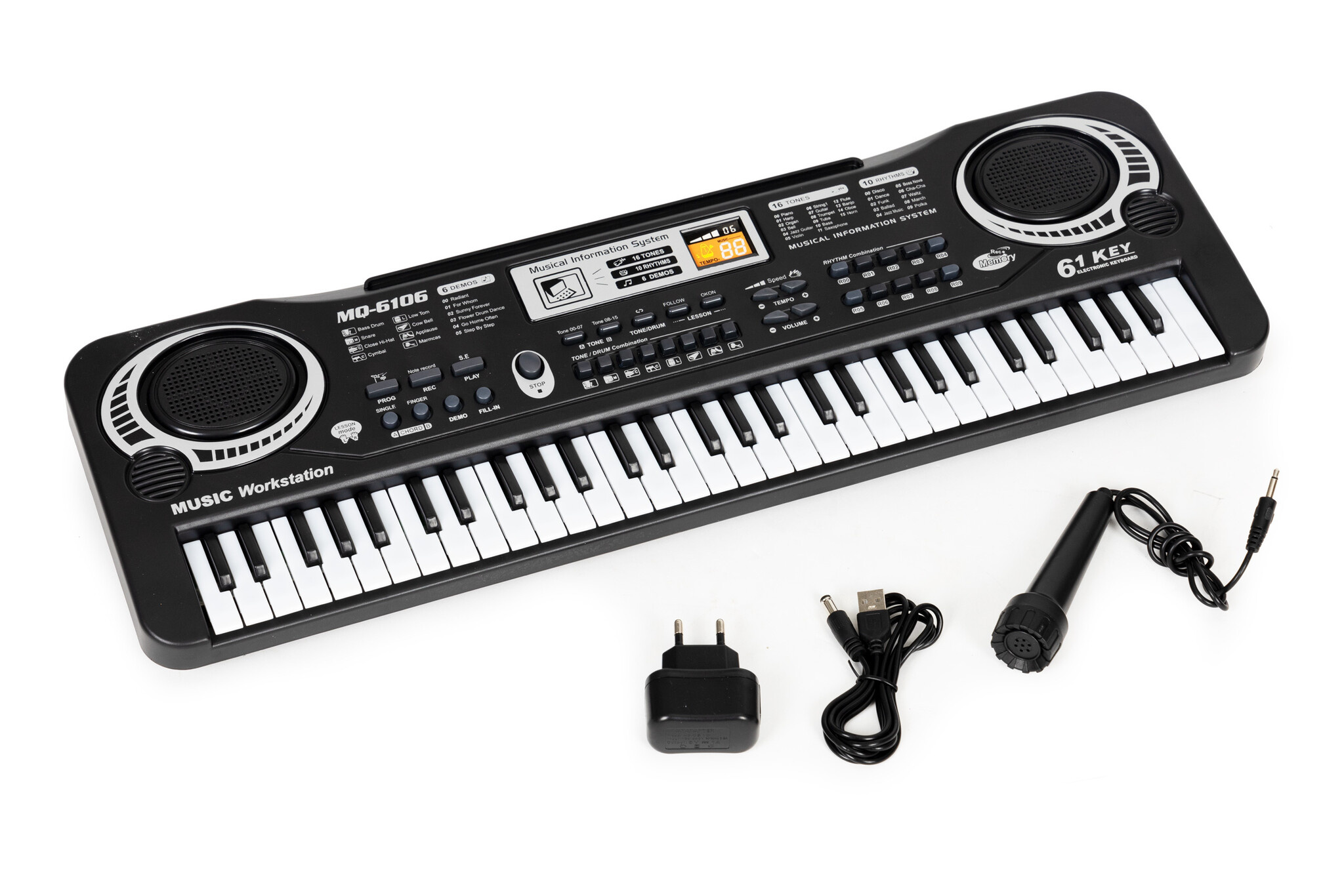 Kinder keyboard met microfoon - 54x17,5x6,5 cm - 35 functies