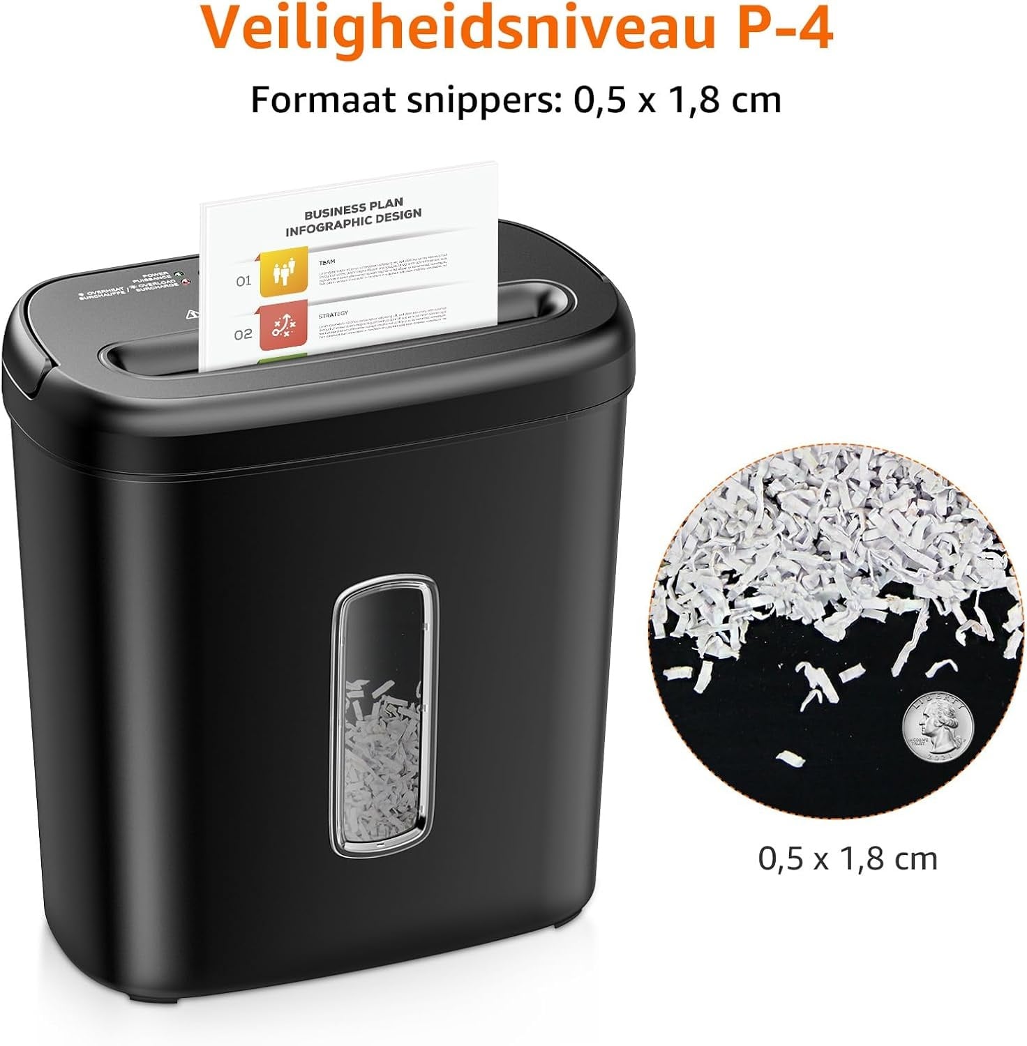 Papierversnipperaar Cross-Cut 8 Vel 16,8L Zwart - 40% Korting