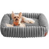 Feandrea Hondenbed, Middelgroot Orthopedisch, Wasbaar Hondenkussen, Zacht, Zachte Voering, 71 x 55 x 18 cm, Duifgrijs PGW311GD01 - Maat M (71 x 55 x 18 cm)
