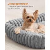 Feandrea Hondenbed, Middelgroot Orthopedisch, Wasbaar Hondenkussen, Zacht, Zachte Voering, 71 x 55 x 18 cm, Duifgrijs PGW311GD01 - Maat M (71 x 55 x 18 cm)