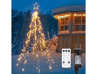 Joomer Kerstboomverlichting met Ring en Ster - 2,1 meter - 450 LED - Warm Wit