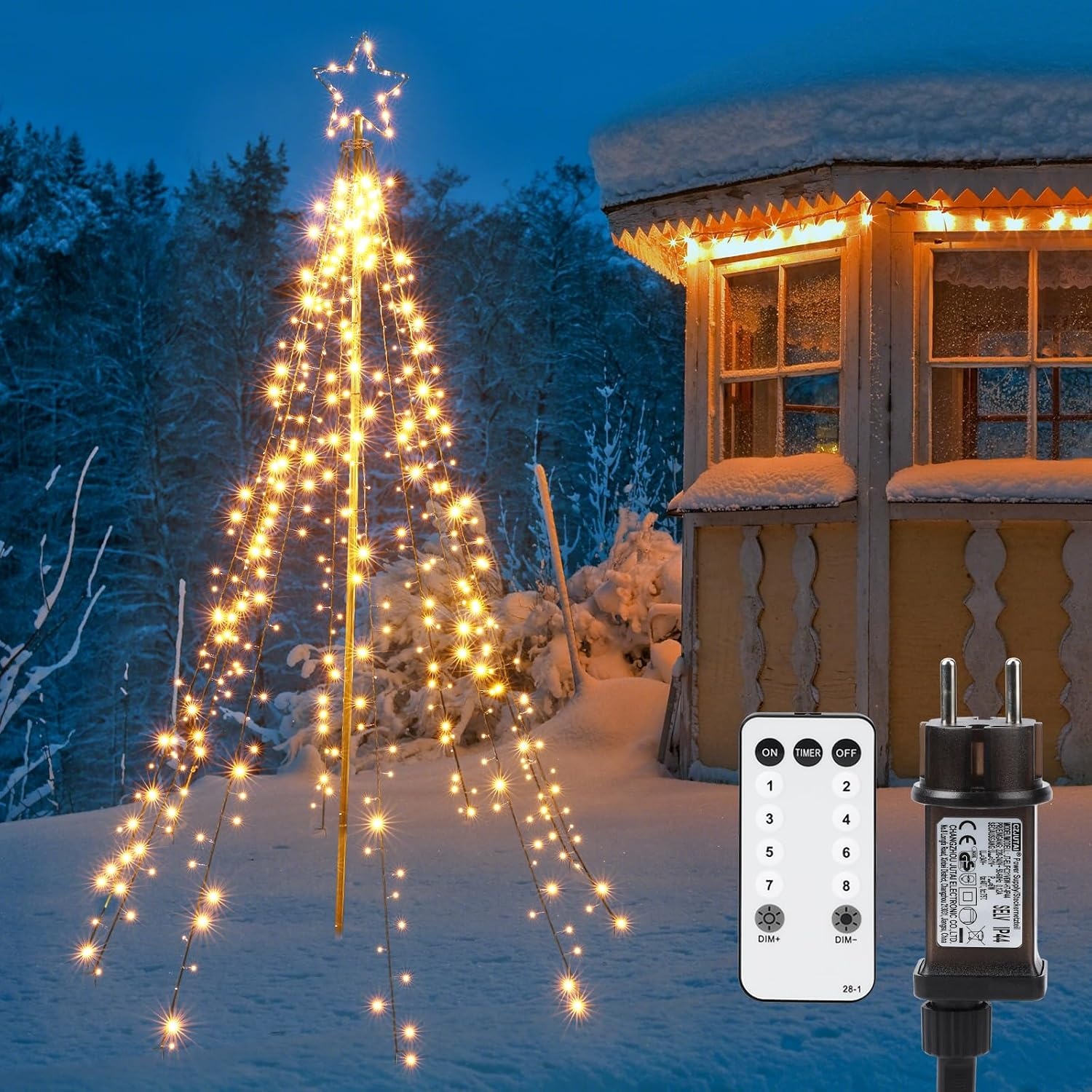 450 LED Kerstboomverlichting Warm Wit - Binnen/Buiten - 74% Korting