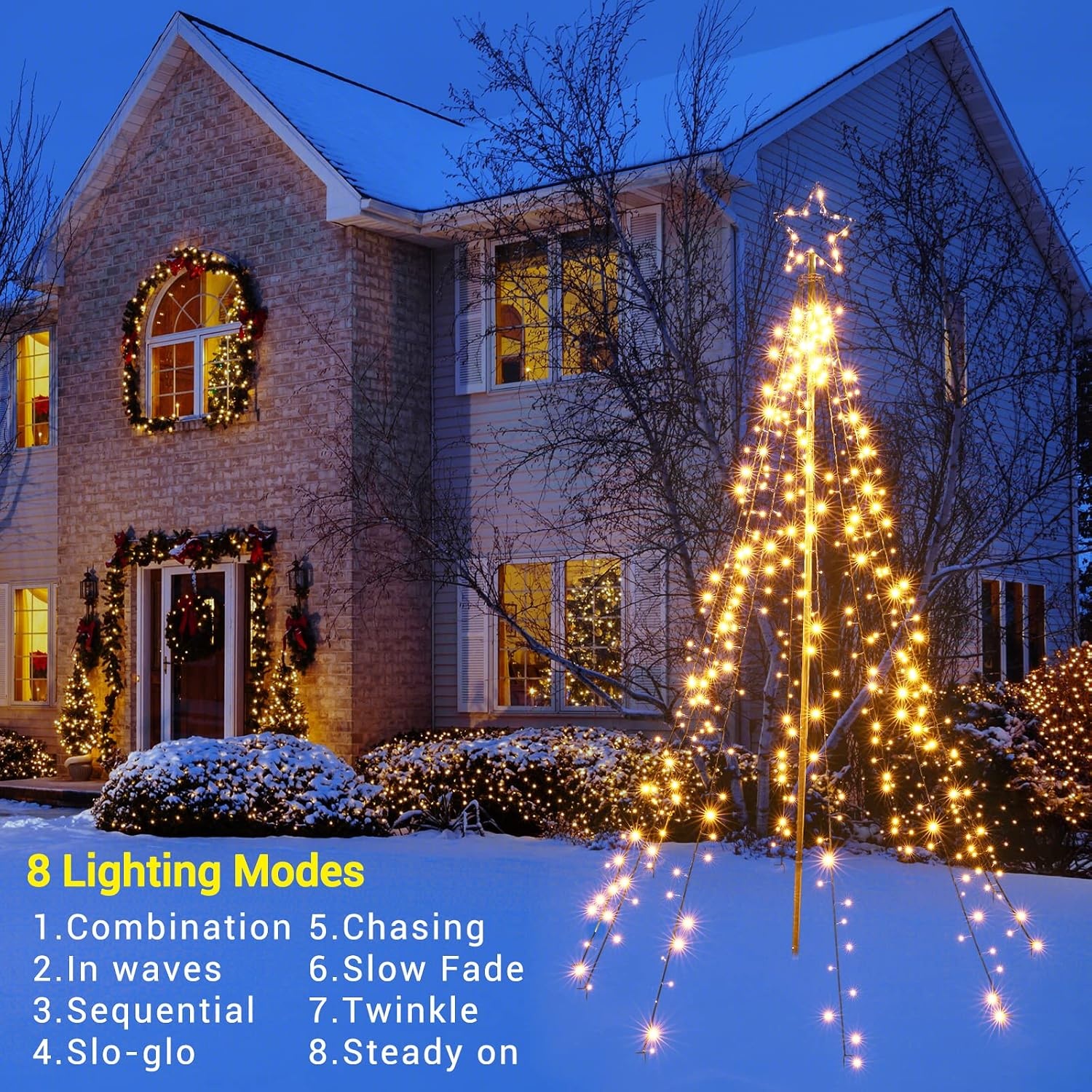 450 LED Kerstboomverlichting Warm Wit - Binnen/Buiten - 74% Korting