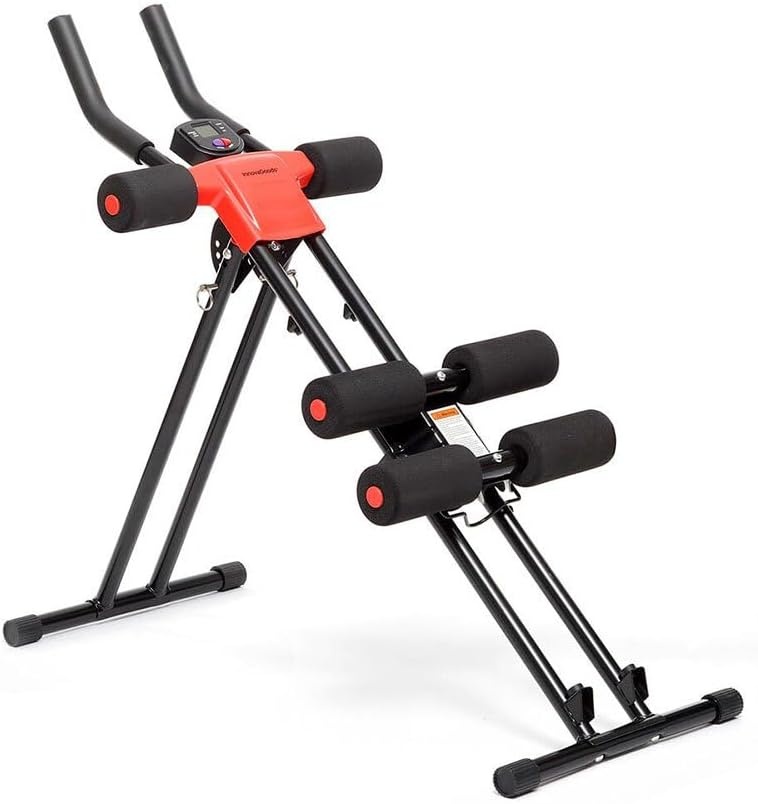 InnovaGoods Opvouwbare Buikspiermachine met LCD-scherm Zwart/Rood